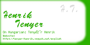 henrik tenyer business card